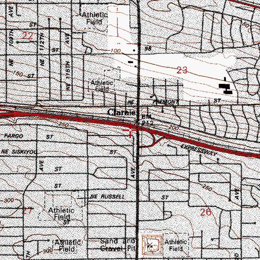 Topographic Map of Clarnie (historical), OR