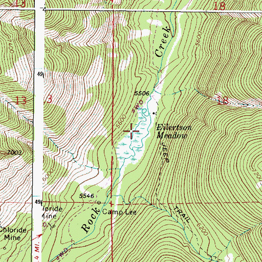 Topographic Map of Eilertson Meadow, OR