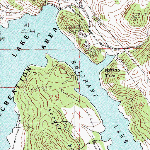Topographic Map of Emigrant Lake, OR