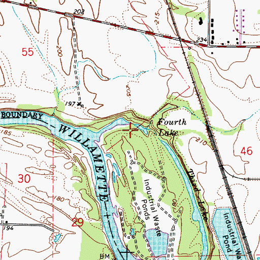 Topographic Map of Fourth Lake, OR