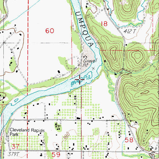 Topographic Map of Garden Valley, OR