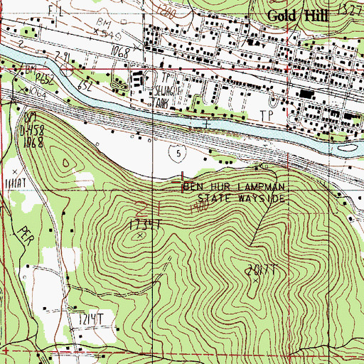 Topographic Map of Ben Hur Lampman State Park, OR