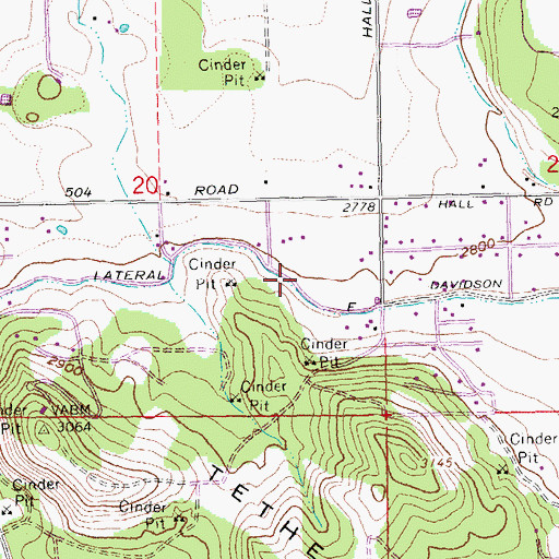 Topographic Map of Lateral F, OR