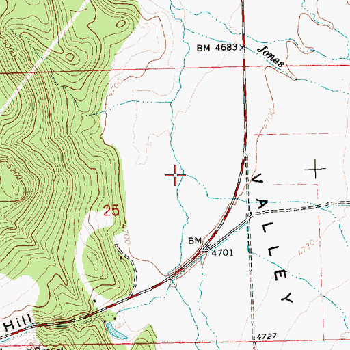 Topographic Map of Loftus Creek, OR