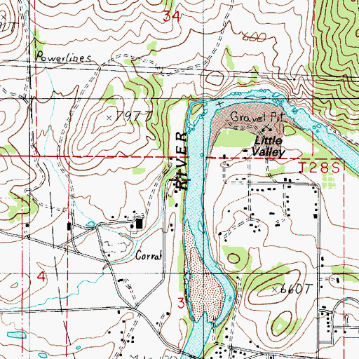 Topographic Map of Marsters Creek, OR