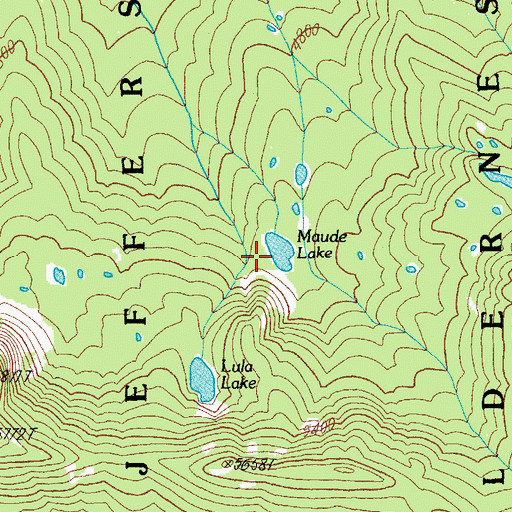 Topographic Map of Maude Lake, OR