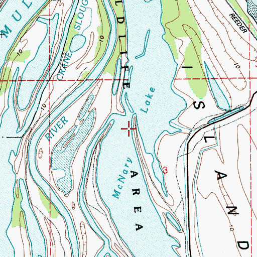 Topographic Map of McNary Lake, OR