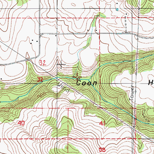 Topographic Map of North Fork Mill Creek, OR