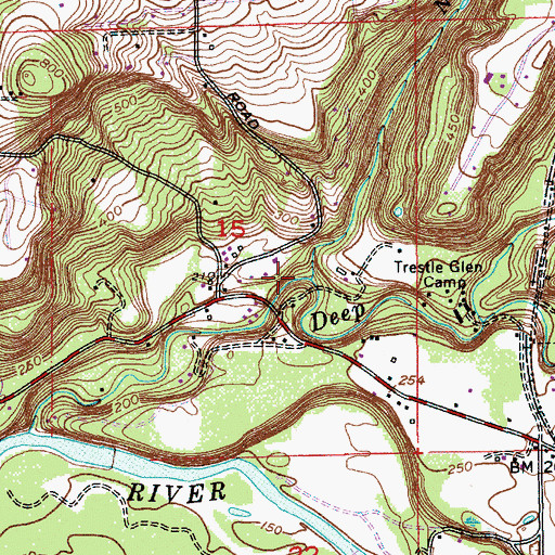 Topographic Map of Noyer Creek, OR