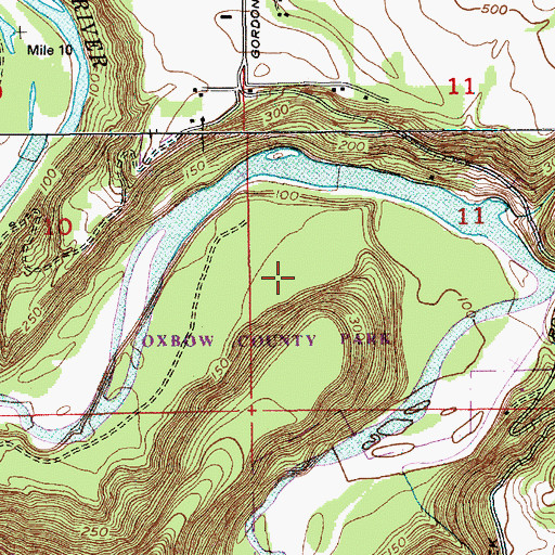 Topographic Map of Oxbow Regional Park, OR