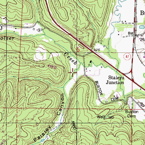 Topographic Map of Paisley Canyon, OR