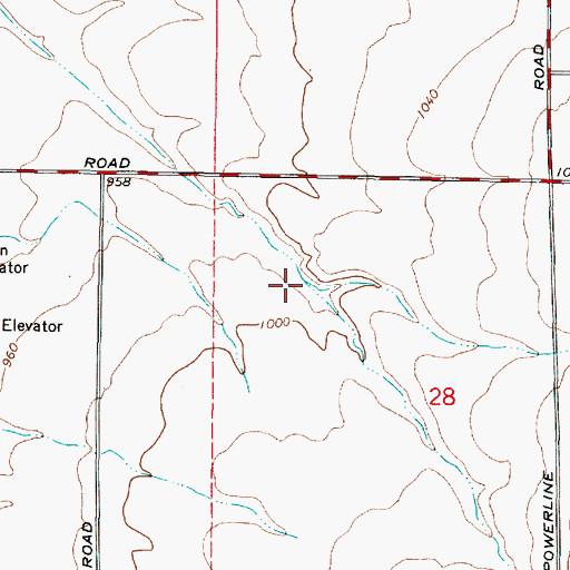 Topographic Map of Pumpkin Hollow, OR