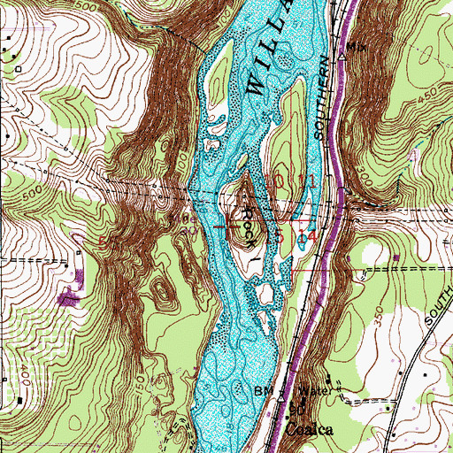 Topographic Map of Rock Island, OR