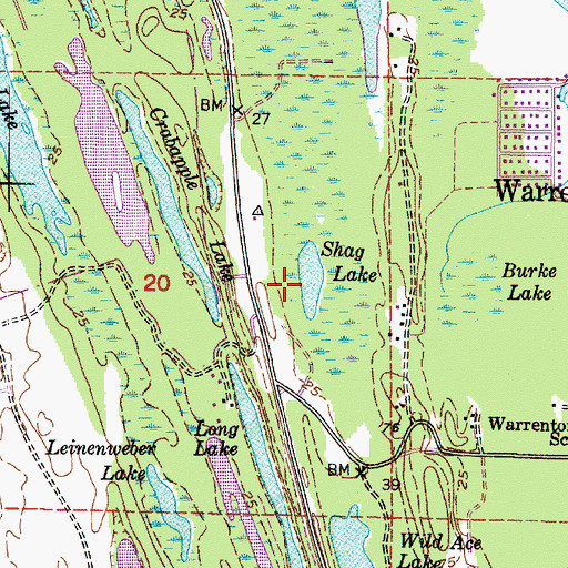 Topographic Map of Shag Lake, OR