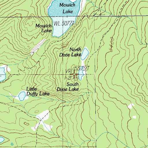 Topographic Map of South Dixie Lake, OR