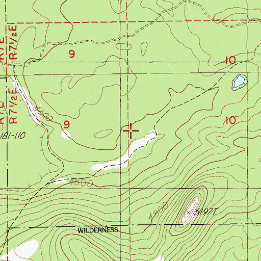 Topographic Map of Thirsty Camp Trail, OR