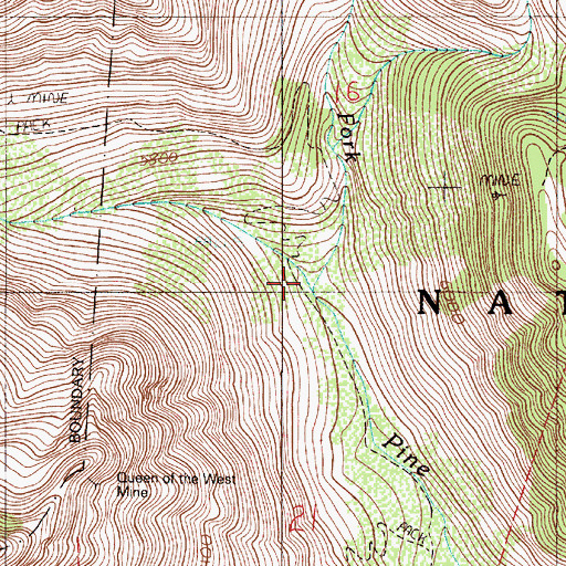 Topographic Map of West Fork Pine Creek, OR