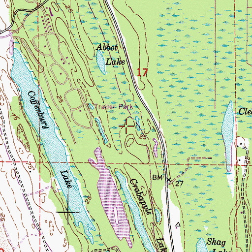 Topographic Map of Beaver Lake, OR