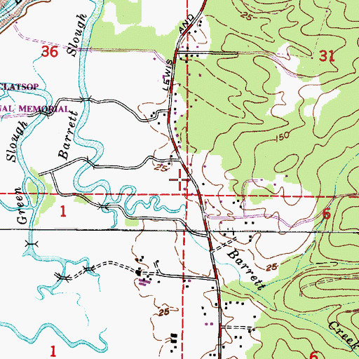 Topographic Map of Trotter, OR