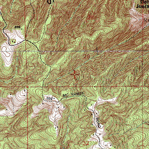 Topographic Map of Phillips Cemetery, OR