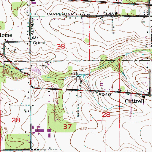 Topographic Map of Hessel Reservoir, OR