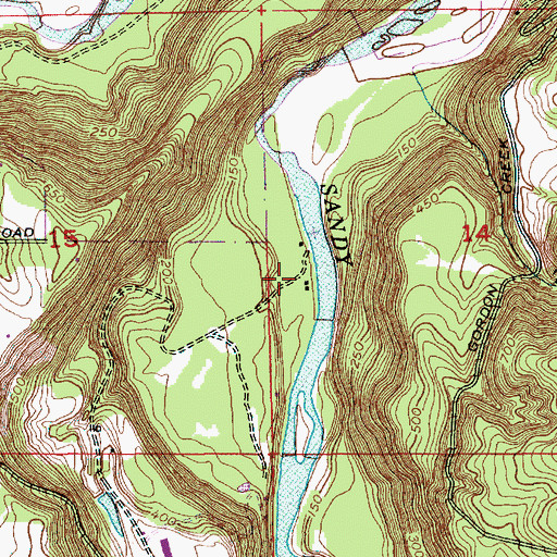 Topographic Map of Lusted Creek, OR