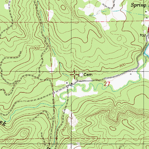 Topographic Map of North Cemetery, OR