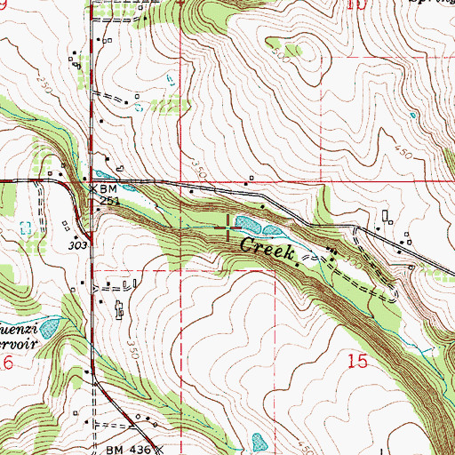 Topographic Map of Campbell Reservoir, OR