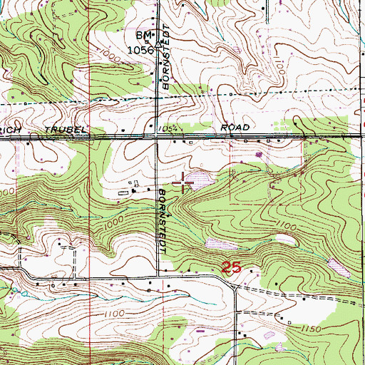 Topographic Map of Isaackson Reservoir, OR