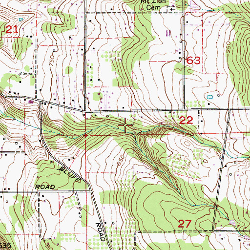 Topographic Map of South Fork Wade Creek, OR