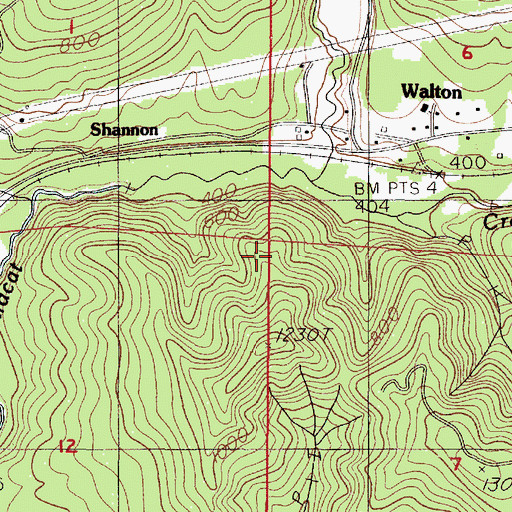 Topographic Map of Walton Guard Station, OR