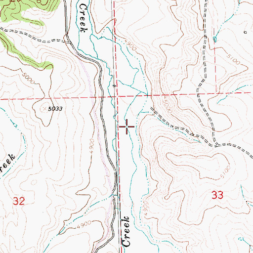 Topographic Map of Wilson Ditch, OR