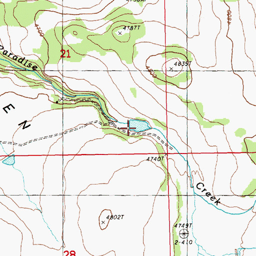 Topographic Map of Little Reservoir Number Five, OR
