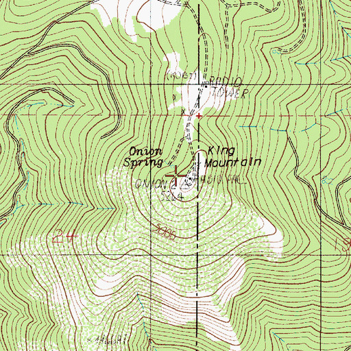 Topographic Map of KSOR-FM, OR