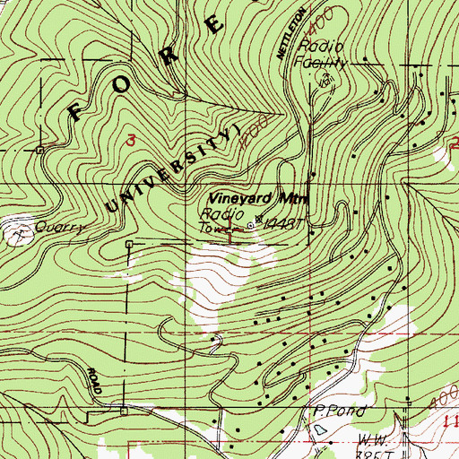 Topographic Map of KOAC-TV, OR