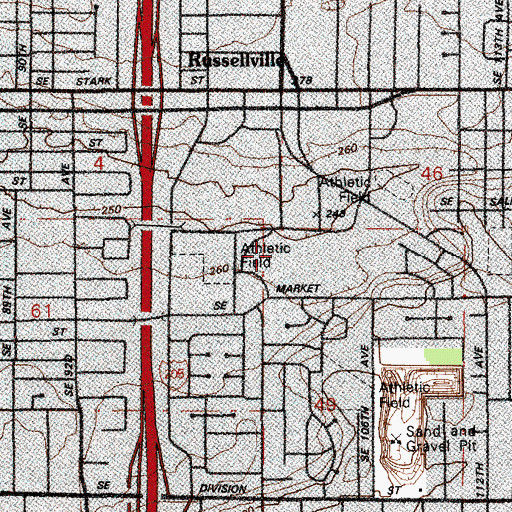 Topographic Map of Portland Adventist Medical Center Heliport, OR