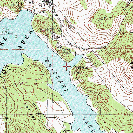 Topographic Map of Helms Cove, OR