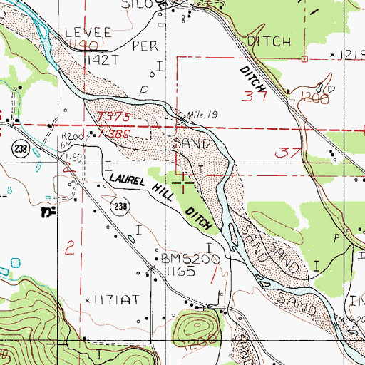 Topographic Map of Hog Eye Creek, OR