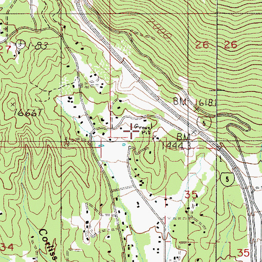 Topographic Map of Sexton Spring, OR