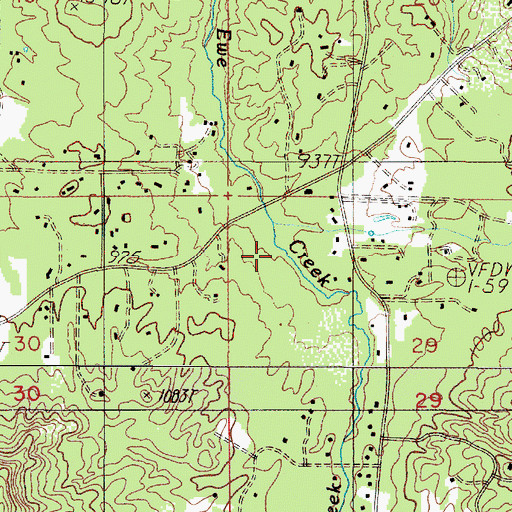 Topographic Map of Pickering Creek, OR
