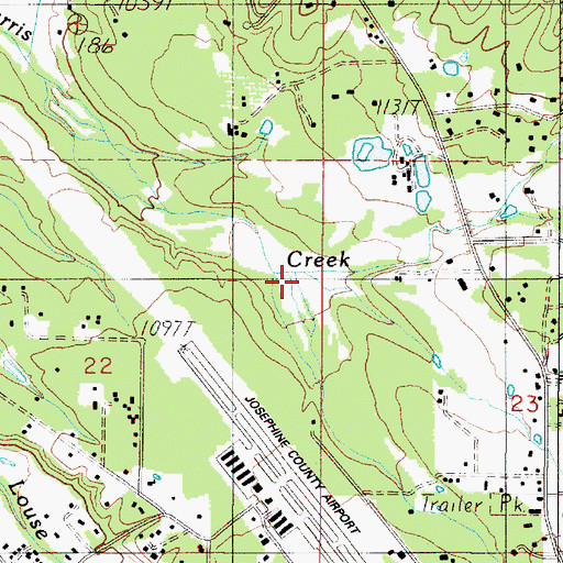 Topographic Map of Macks Creek, OR