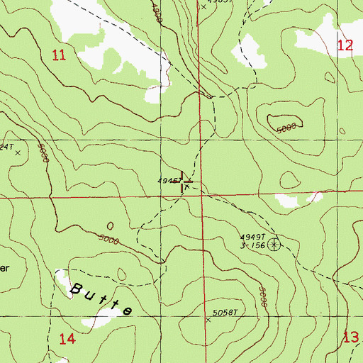 Topographic Map of Junction Waterhole, OR