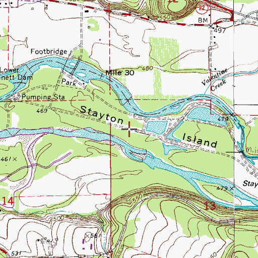 Topographic Map of Geren Island, OR