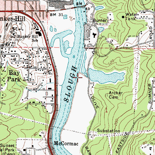 Topographic Map of C A Smith Dam, OR