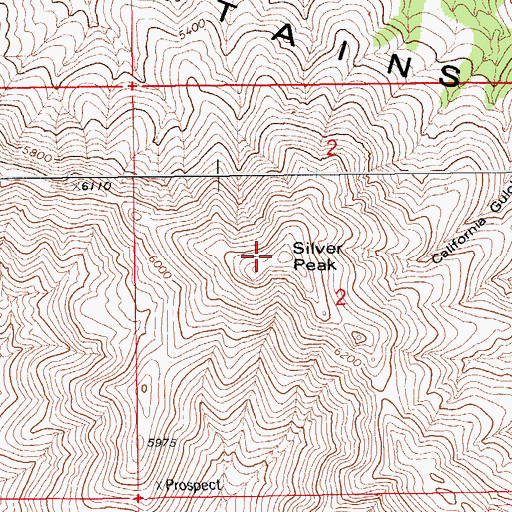 Topographic Map of Silver Peak, AZ