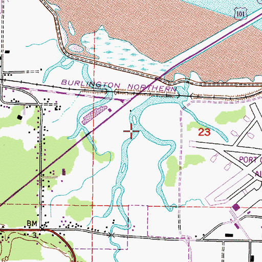 Topographic Map of Vera Creek, OR