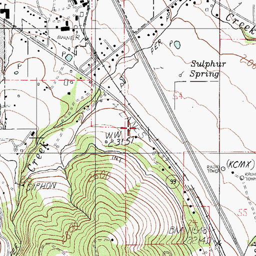 Topographic Map of Clawson (historical), OR