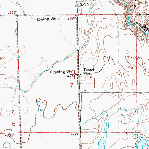 Topographic Map of Turner Place, OR