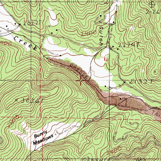Topographic Map of Marshall Gulch, OR