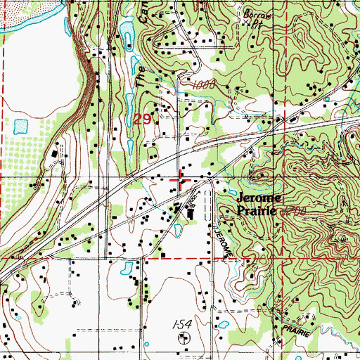 Topographic Map of Jerome Prairie (historical), OR